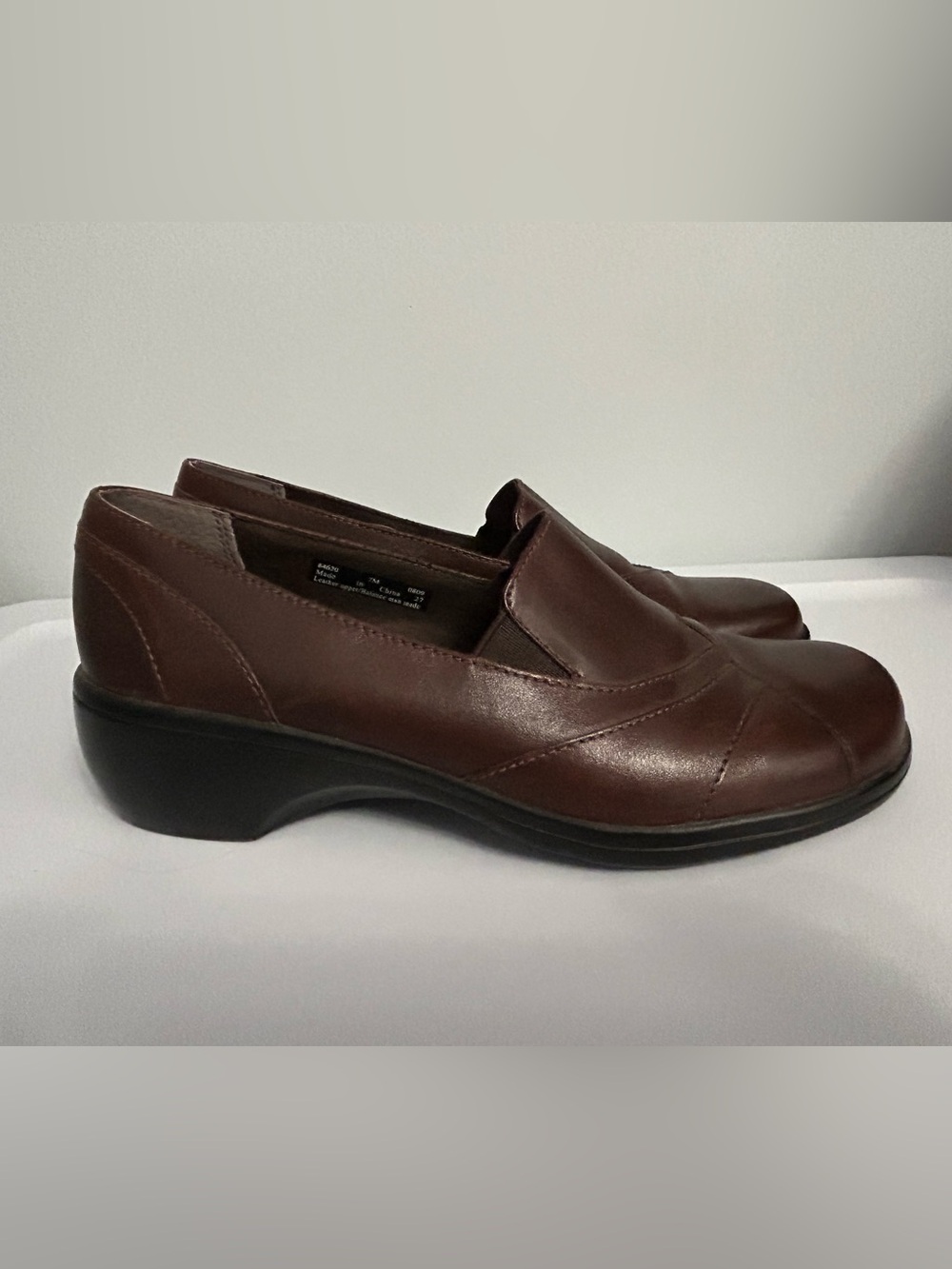 Clarks Women's Dark Brown Leather Comfort Loafers